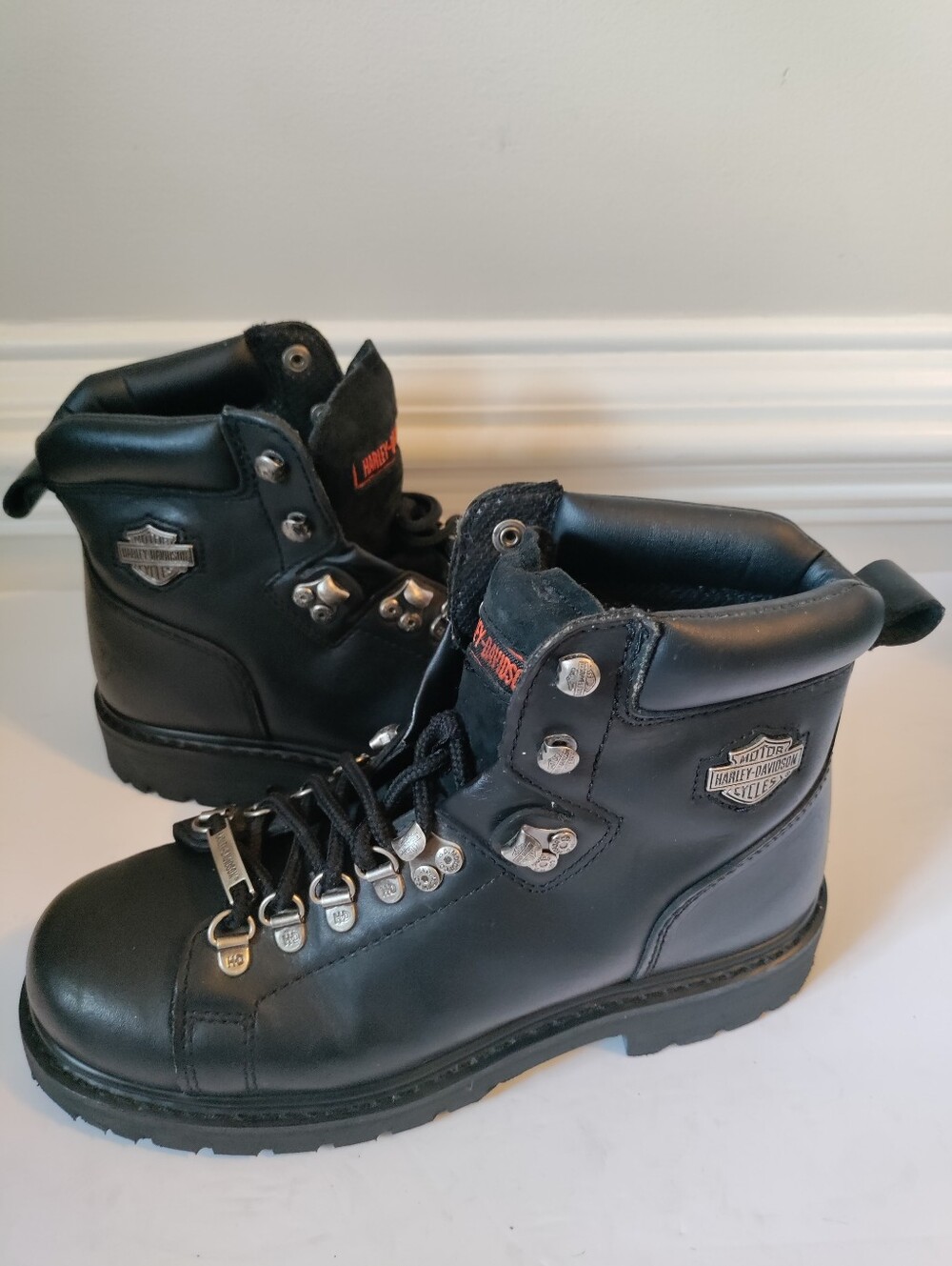 Vintage Harley-Davidson Leather Hiking/Work Boots-Women's Size 8.5 - Picture 7 of 8